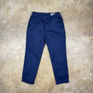 GAP Women’s Downtown Khaki Pants Navy Blue Size 6 Cropped Classic‎ Chino